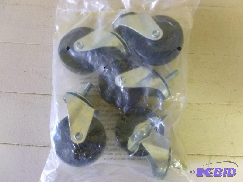 lot 291 image: Lot of five heavy duty 3" cast...