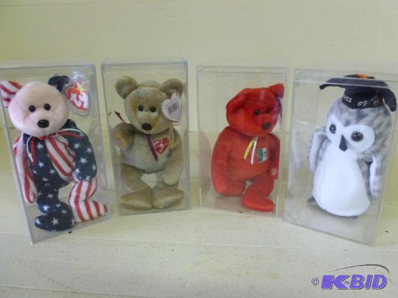 lot 306 image: Lot of four Ty Beanie Babies in hea...
