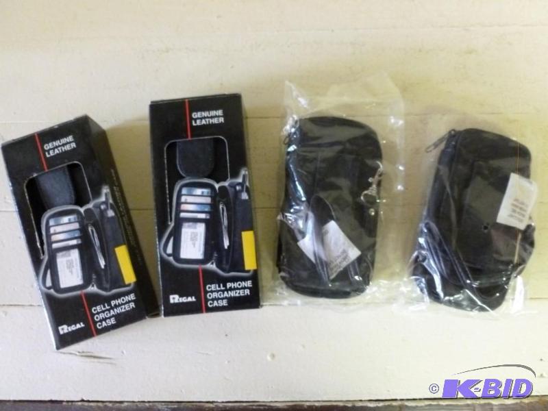 lot 309 image: Lot of four brand new leather cell ...