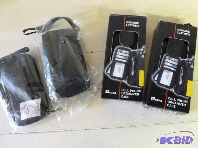 lot 310 image: Lot of four brand new leather cell ...