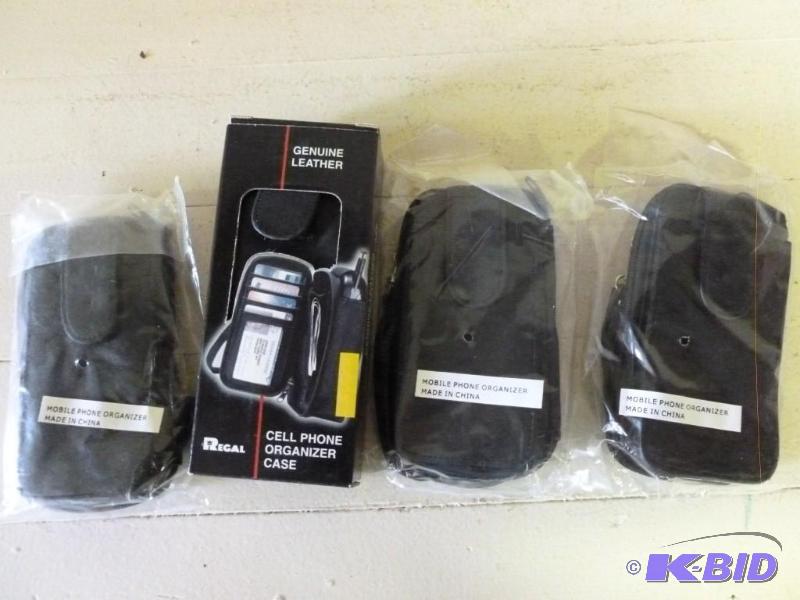 lot 311 image: Lot of four brand new leather cell ...