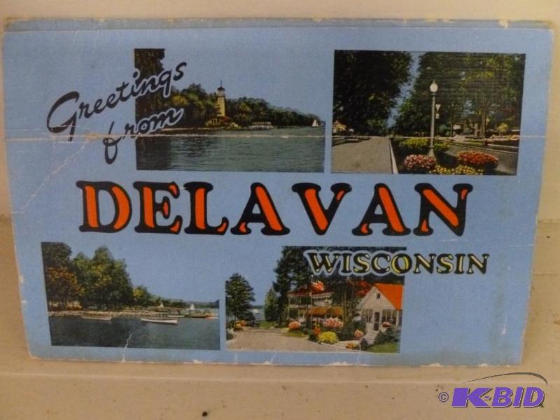 lot 318 image: Vintage 1951 Delavan, Wisconsin pos...