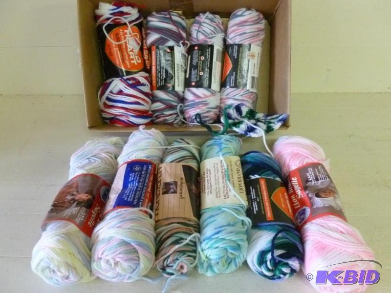 lot 333 image: Large lot of ten new rolls of yarn....