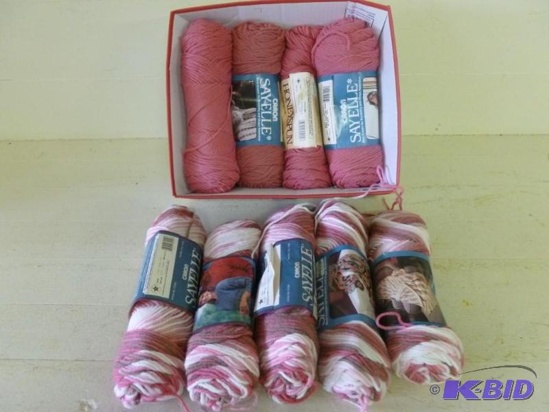 lot 335 image: Large lot of nine new rolls of yarn...