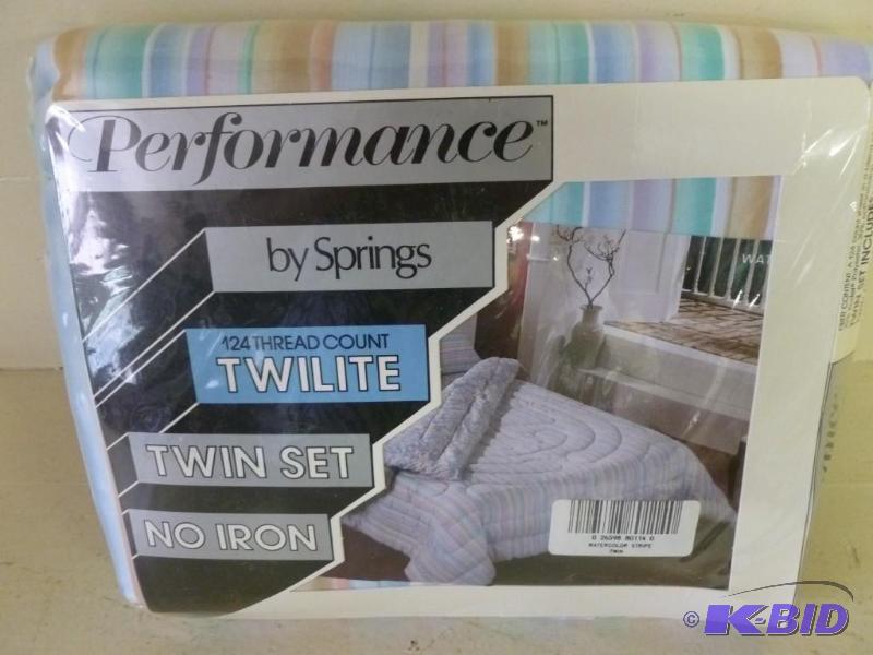 lot 358 image: Performance Twin Bed Set, Brand New...