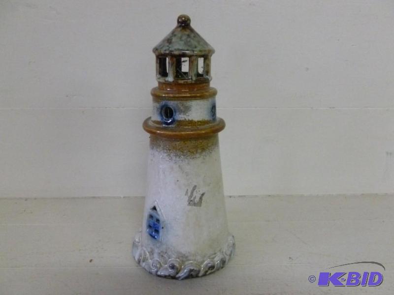 lot 382 image: Beautiful glazed stoneware lighthou...