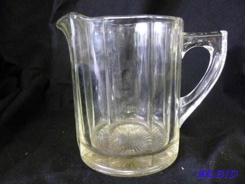 lot 63 image: Vintage glass beverage pitcher that...