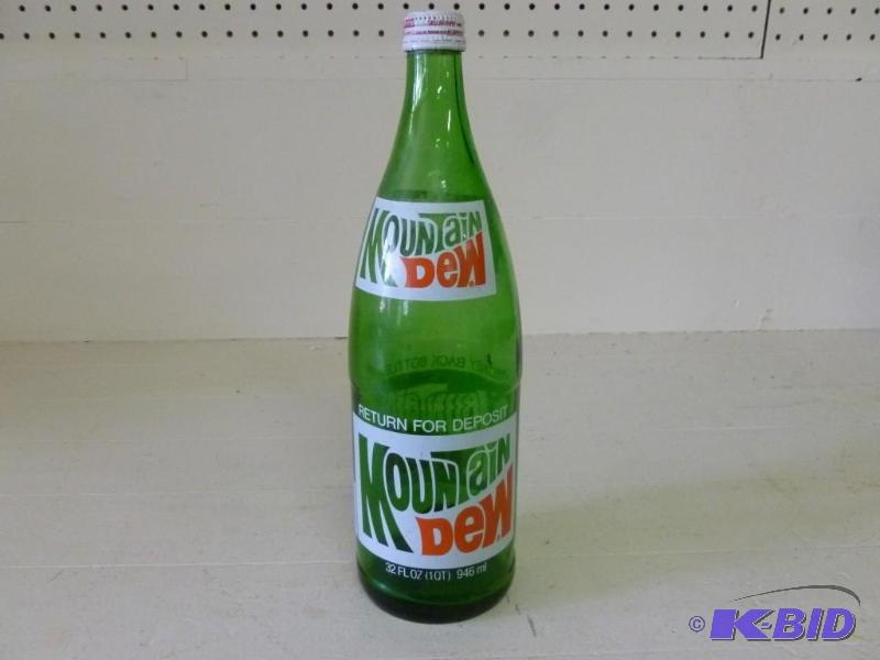 lot 64 image: Large Mountain Dew painted glass so...