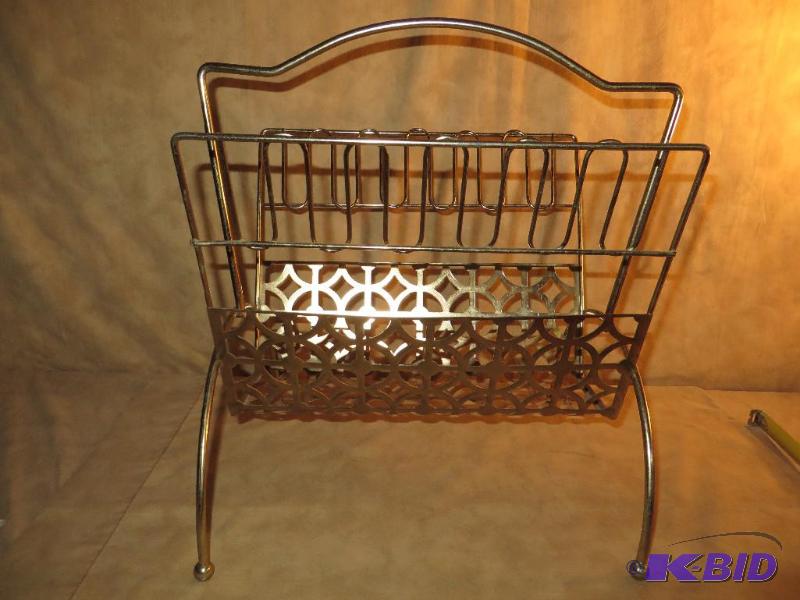 Vintage Brass magazine rack....
