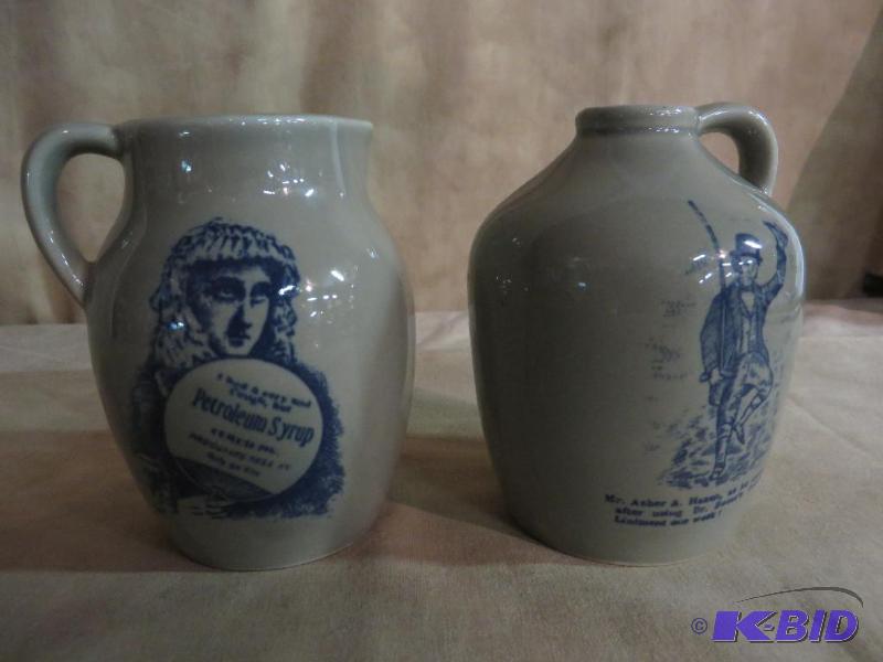 Small pottery JUG and PITCHER with ...