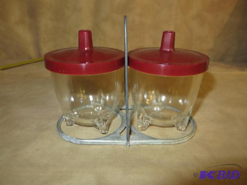 VERY UNUSUAL AND VINTAGE FOOTED 2-P...