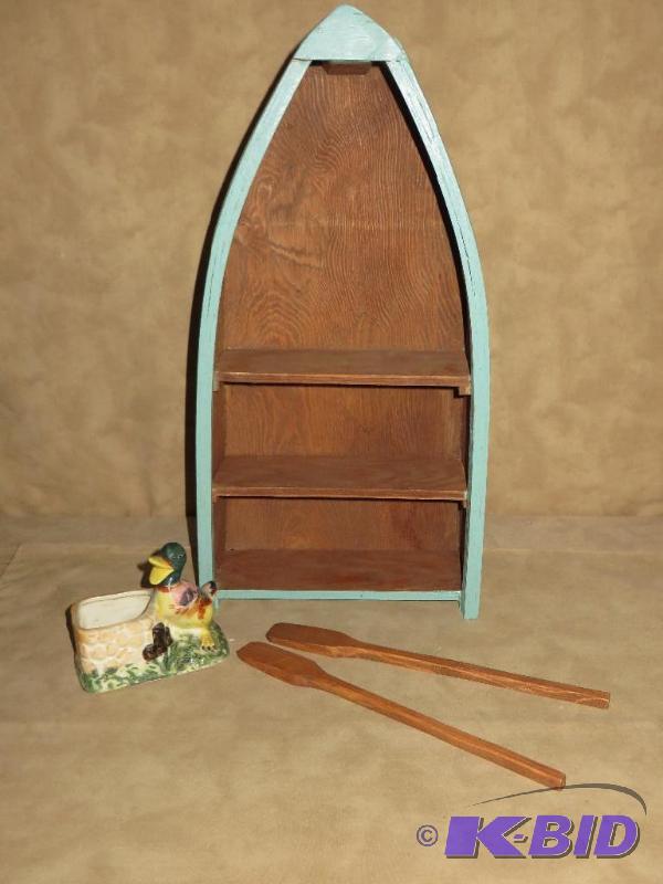 GORGEOUS AQUA COLORED CANOE SHELF w...