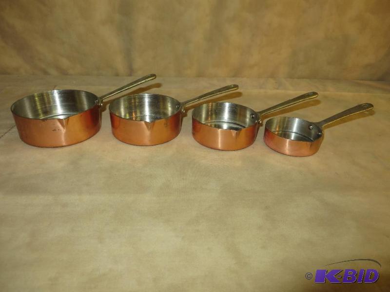 COPPER &quotFRY PAN MEASURING CUPS...