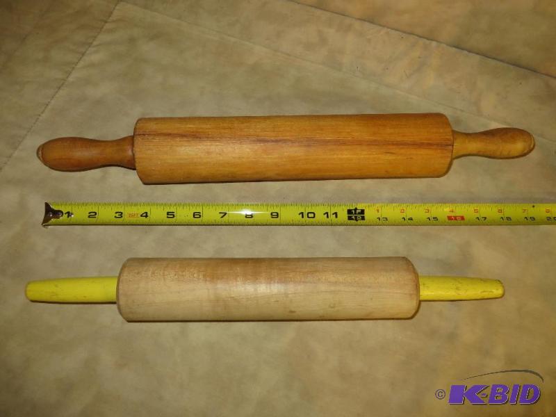 Two VINTAGE ROLLING PINS -- a large...