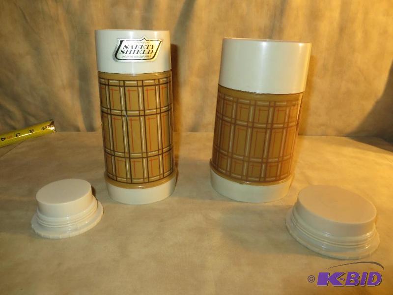2 VINTAGE ALADDIN THERMOS BOTTLES -...