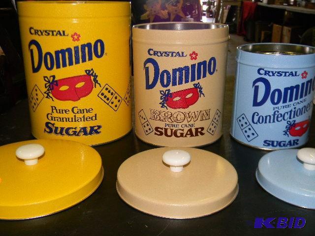Lot of 3 Crystal Domino Sugar tins...
