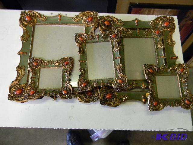 Lot of 6 picture frames (one with b...