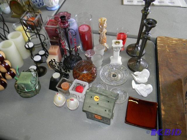 HUGE lot of candle holders and cand...