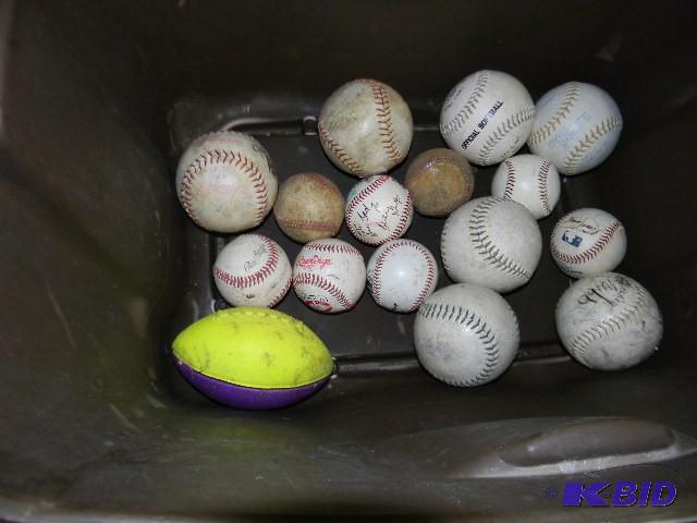 Lot of 15 baseballs and softballs...