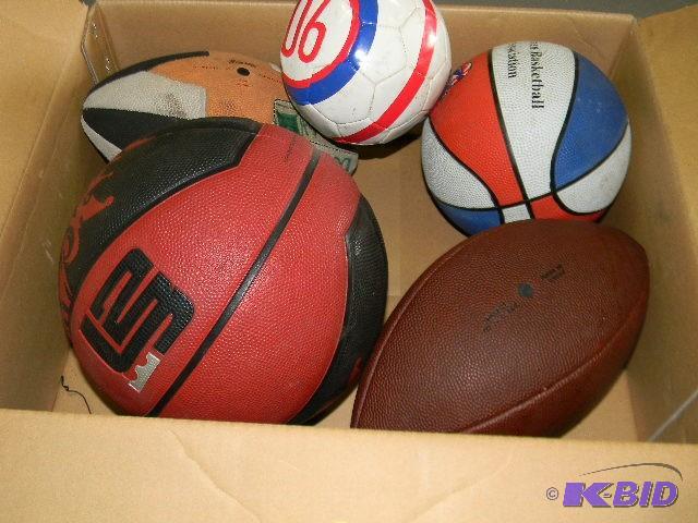 Lot of footballs and basketballs...