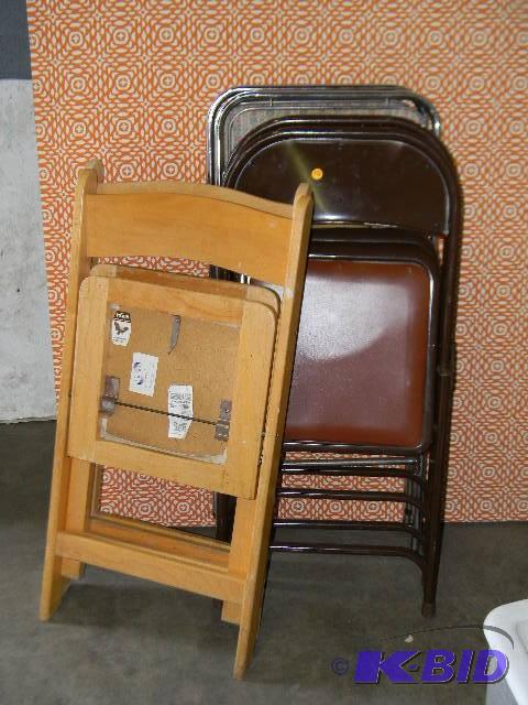 Lot of 6 misc. folding chairs...