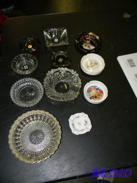Lot of 11 assorted ashtrays...