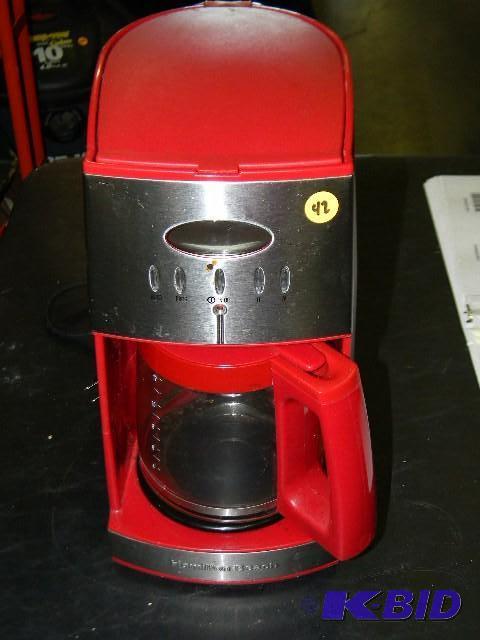 Hamilton Beach red and silver coffe...