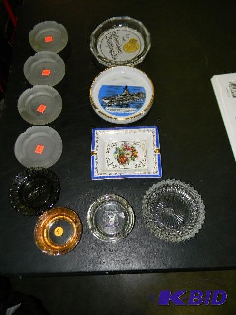 Lot of 11 assorted ashtrays...