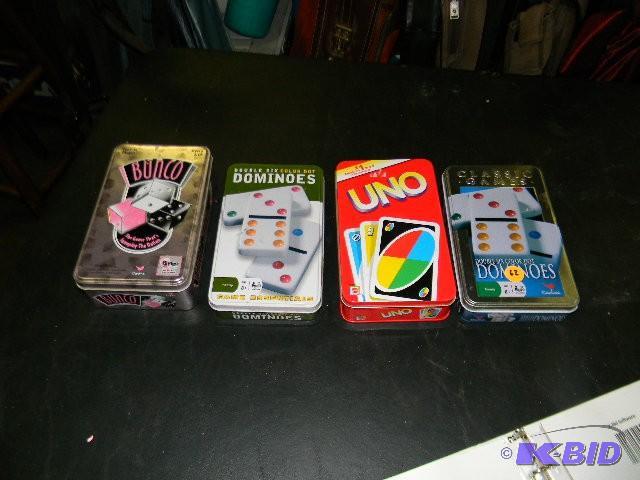 Lot of 4 games - 2 domino sets, one...
