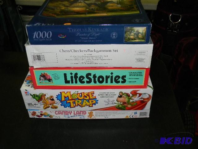 Lot of 5 games - Candy Land, Mouset...