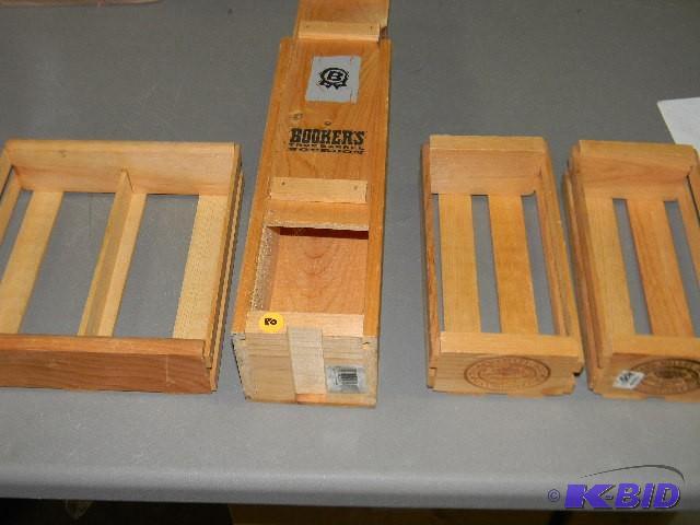 Wooden Whiskey box and three small ...