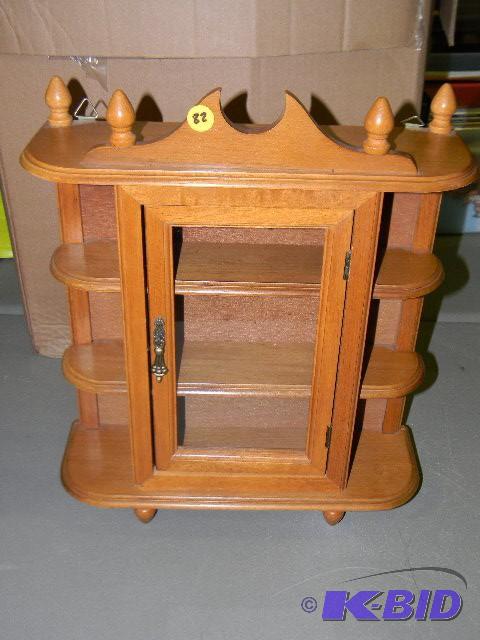 Wall-hanging curio case for knick-k...