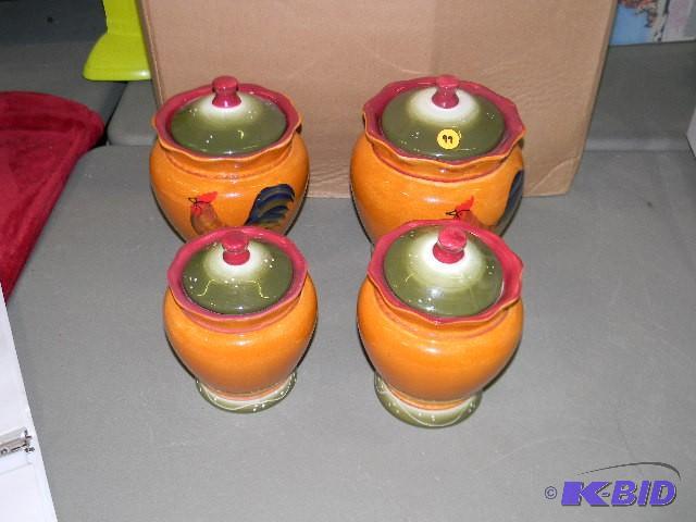 Rooster ceramic container set...