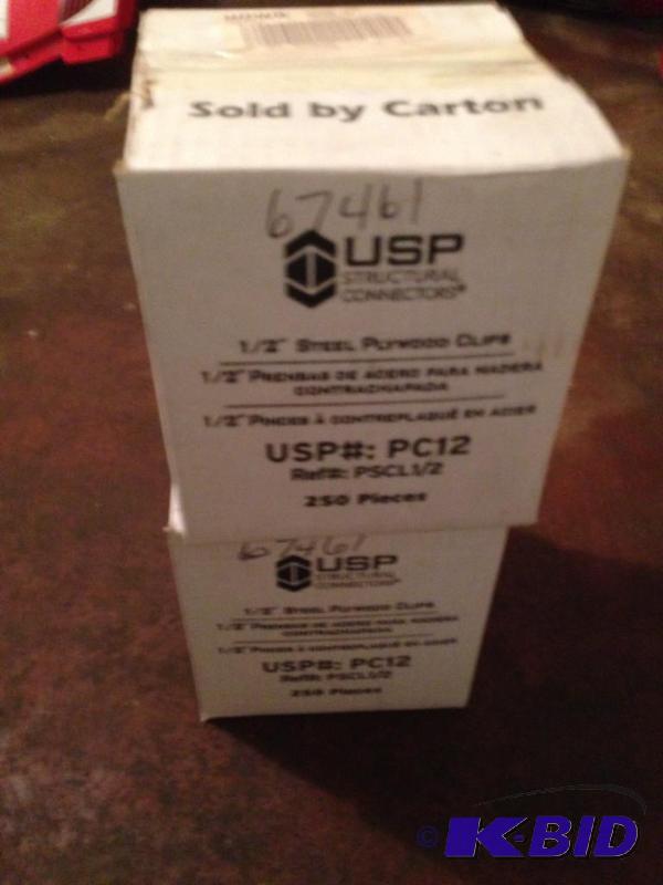 lot 9 image: USP - 12" Steel plywood clips...