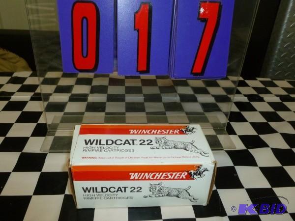 Box on winchester wildcat .22 calib...