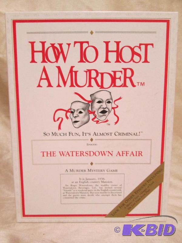 How to Host a Murder game. Waters...