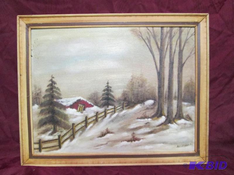 Nice painting of a winter scene in ...