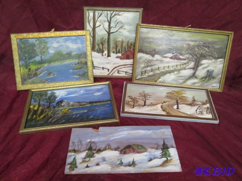 Small lot of hand painted outdoor s...