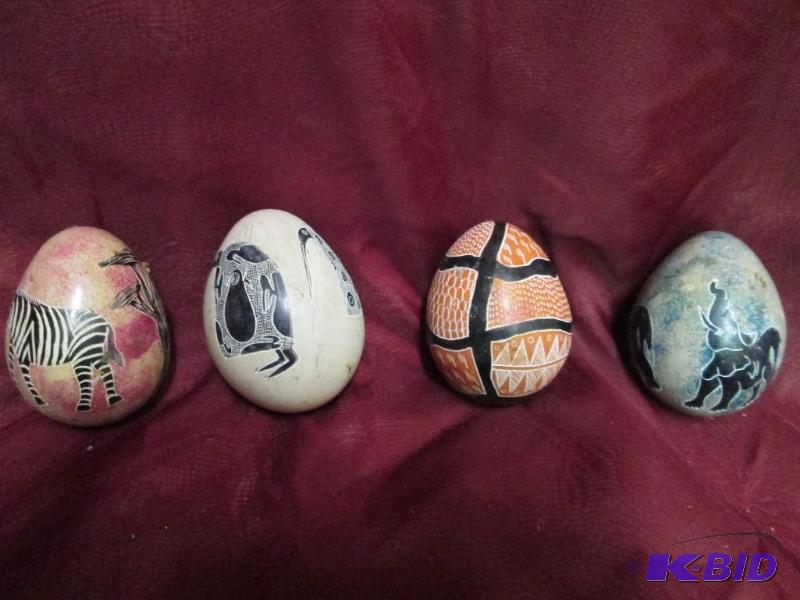 Hand painted oriental marble eggs. ...