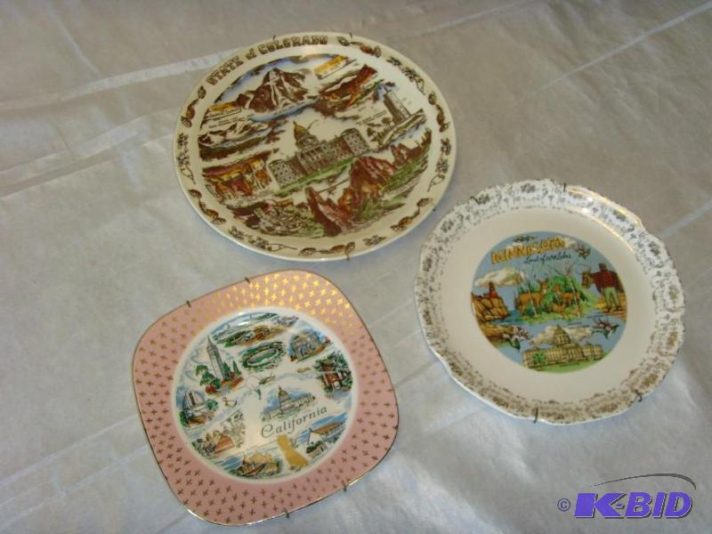 Lot of 3 State Collector Plates