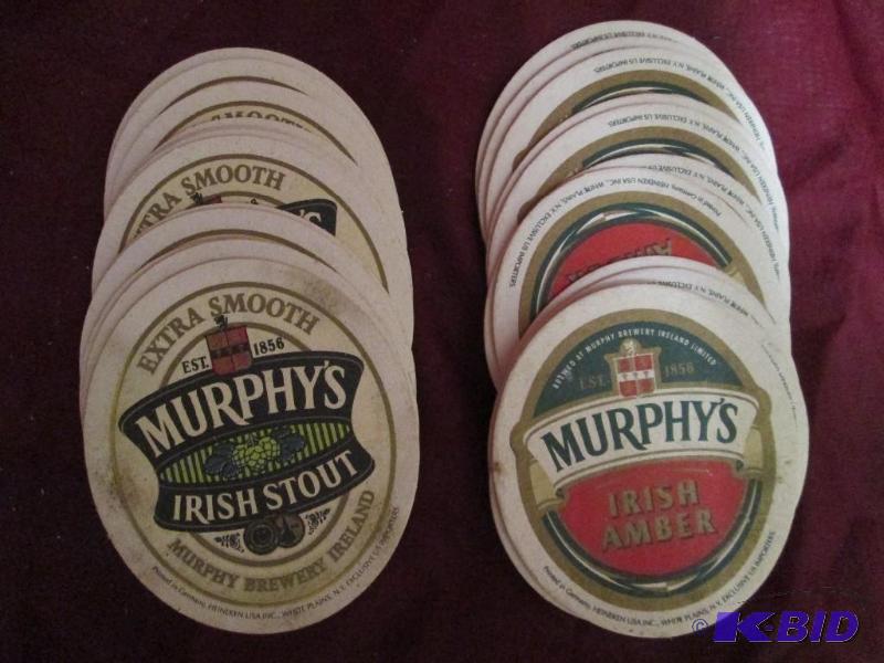 lot 38 image: Lot of 24 cardboard drink coasters ...