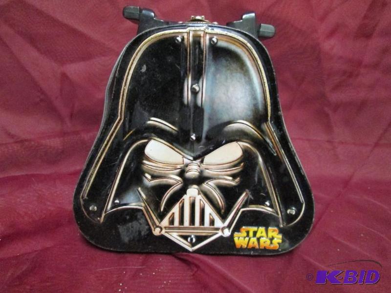 lot 64 image: Darth Vader metal lunch box in very...