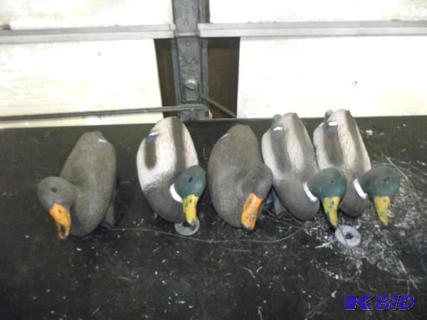 lot 66 image: (5) Vintage Duck Decoys...