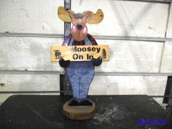 lot 82 image: &quotMoosey on In" Lawn Sign...