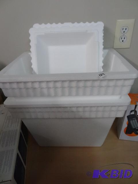 2 Pc Styrofoam Cooler holds 24 cans...
