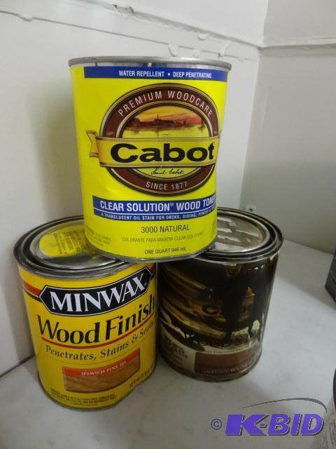 Qty 3 New Qt Stain, Cabot #3000 Nat...