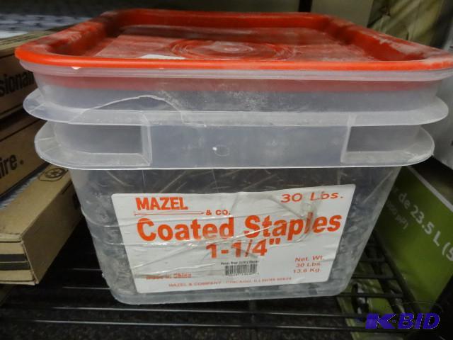 New 30 lbs Mazel 1-14 Coated Stapl...