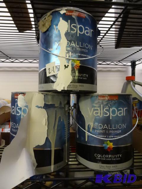 Qty 3 New Valspar Medallion paint a...