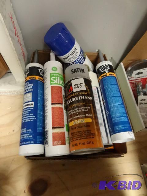 11 pc lot of New caulk adhesive and...