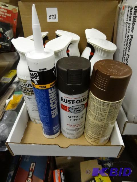 9 pc lot New spray paint and caulk...